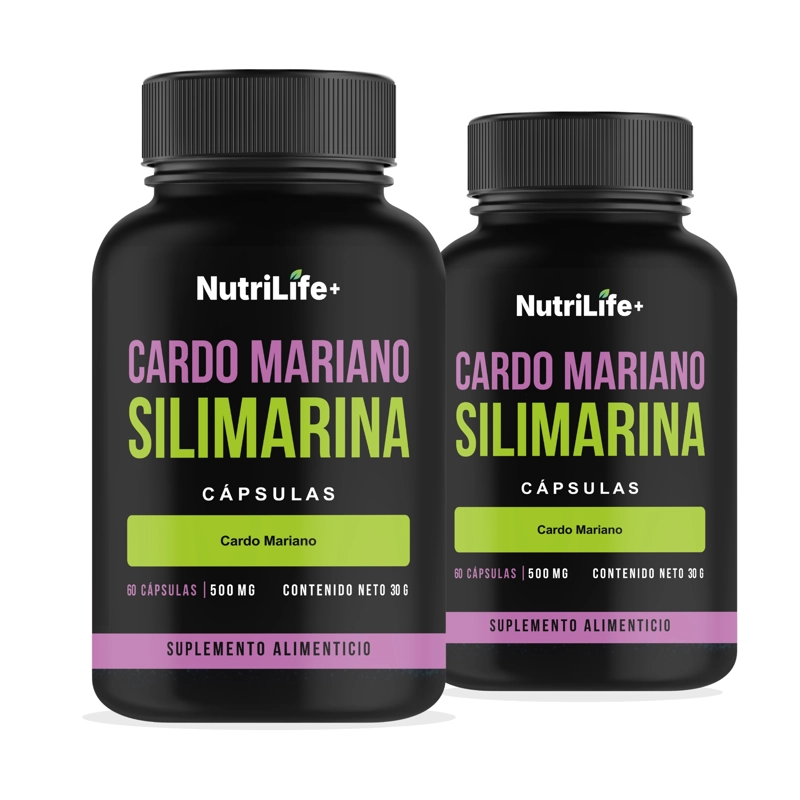 PACK 2 CARDO MARIANO CAPSULAS 500MG NUTRILIFE+ EXTRACTO DE CARDO MARIANO 120 CAPS - 1