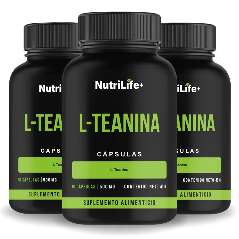 PACK 3 L-TEANINA 500MG NUTRILIF+ 270 CAPSULAS TE VERDE L TEANINA SUPLEMENTO PARA CONCENTRAC - 1
