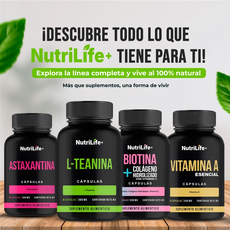 PACK 3 L-TEANINA 500MG NUTRILIF+ 270 CAPSULAS TE VERDE L TEANINA SUPLEMENTO PARA CONCENTRAC - 9