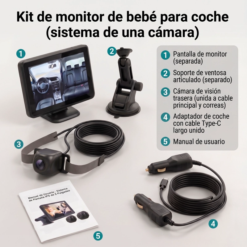 CAMARAS PARA AUTOS EMETRES MONITOR DE AUTO PARA BEBES - 10