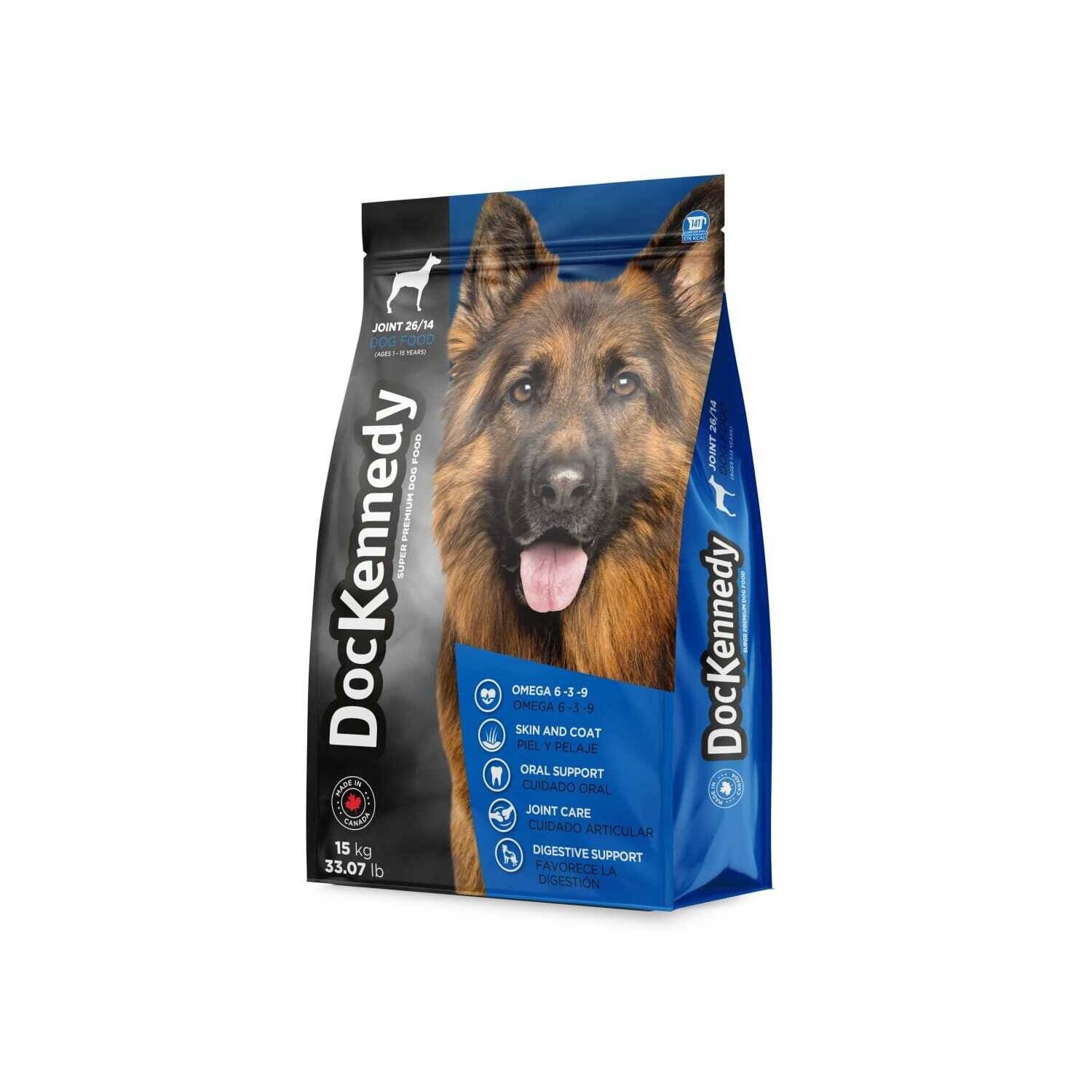 ALIMENTO SECO PERROS ADULTO DOC KENNEDY SABOR CERDO 15 KG JOINT CARE - 1