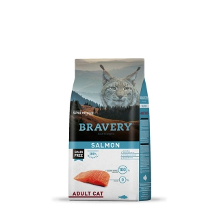 ALIMENTO SECO GATOS ADULTO BRAVERY SABOR SALMÓN 2 KG - 1