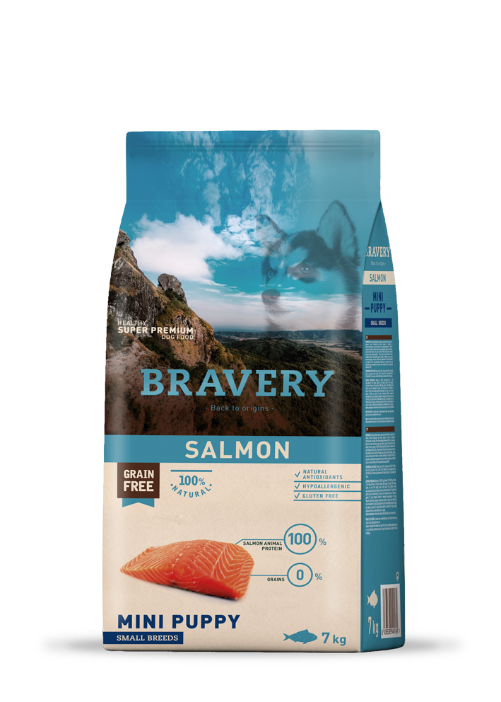ALIMENTO SECO PERROS CACHORRO PUPPY BRAVERY RAZA PEQUEÑA SABOR SALMÓN 2 KG - 1