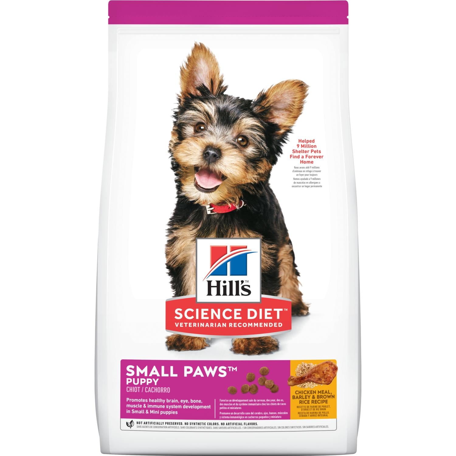 ALIMENTO SECO PERROS CACHORRO PUPPY HILLS RAZA PEQUEÑA 2.04 KG SMALL PAWS MINIATURAS - 1