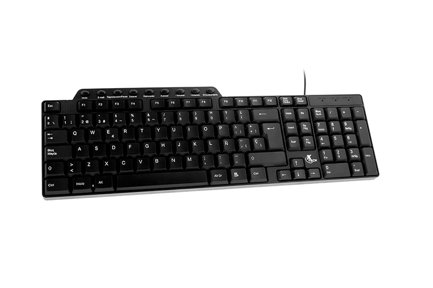 TECLADO USB ESPAÑOL COMPACTO C/PAD NUMERICO XTECH XTH-160S - 1