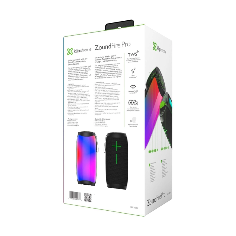 PARLANTE PORTATIL KLIP XTREME ZOUNDFIRE PRO BLUETOOTH KBS-350BK - 9