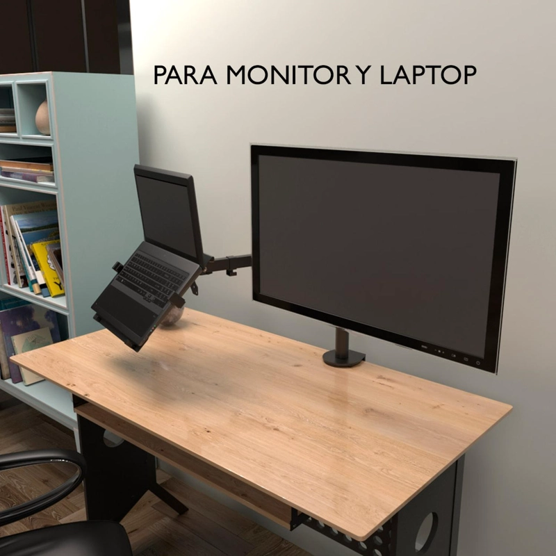 SOPORTE MONITOR Y NOTEBOOK 13' A 32' KLIP XTREME KMM-301 NEGRO - 2