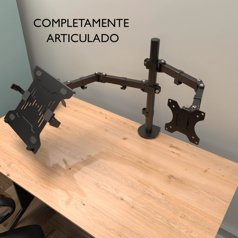 SOPORTE MONITOR Y NOTEBOOK 13' A 32' KLIP XTREME KMM-301 NEGRO - 4