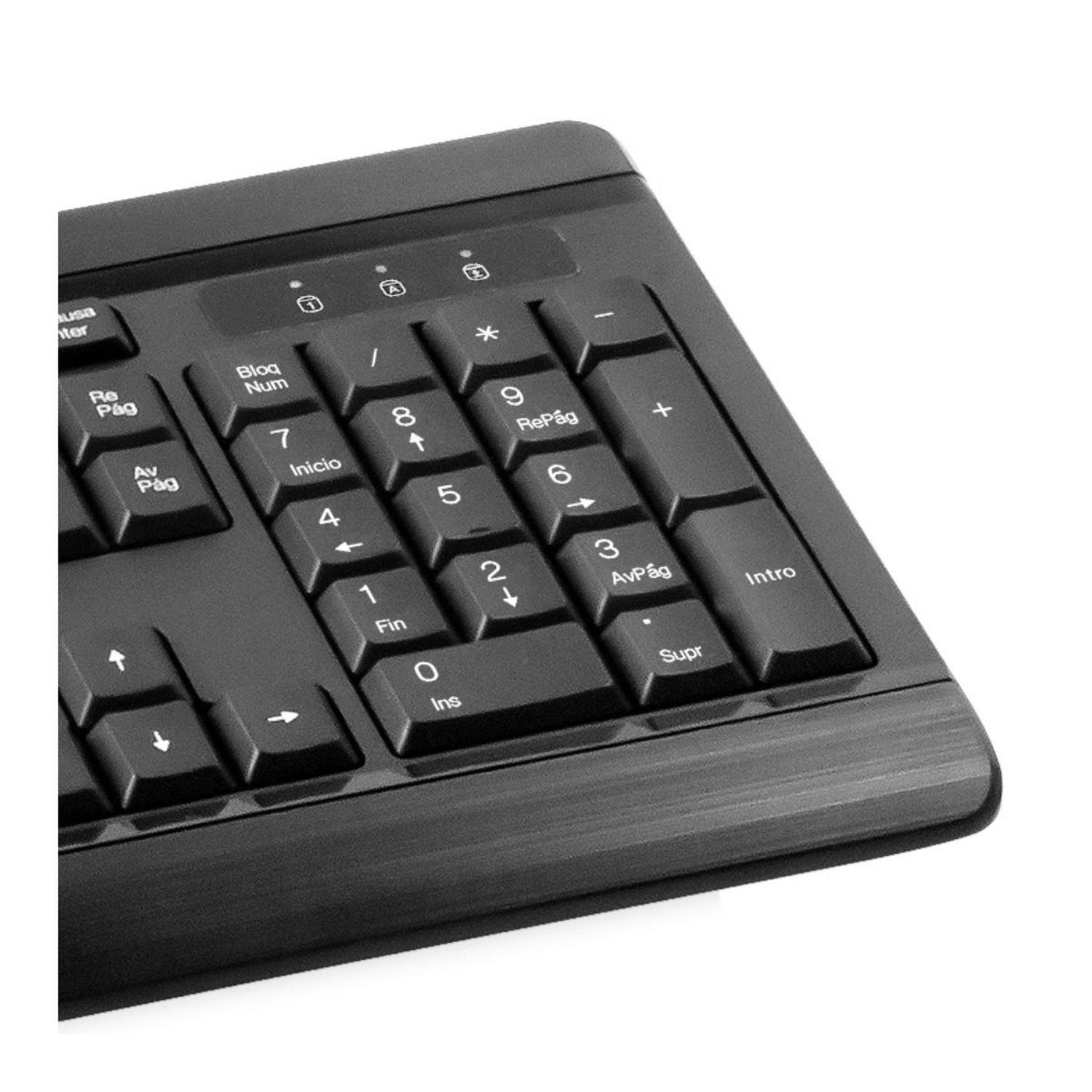 COMBO TECLADO+MOUSE C/CABLE USB KLIPXTREME KCK-251S NEGRO - 4