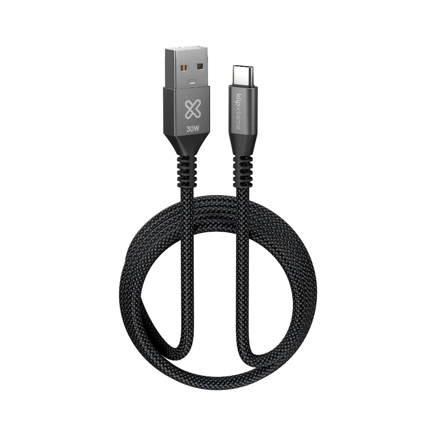 KLIP XTREME CABLE TRENZADO USB-A USB-C POWERGO 050 30W 1.8M - 1