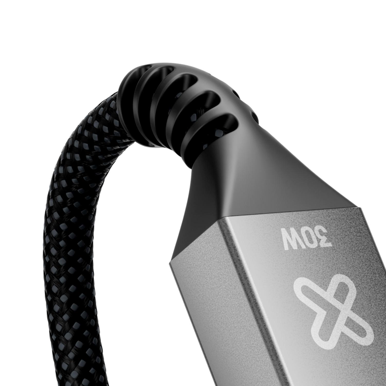 KLIP XTREME CABLE TRENZADO USB-A USB-C POWERGO 050 30W 1.8M - 4