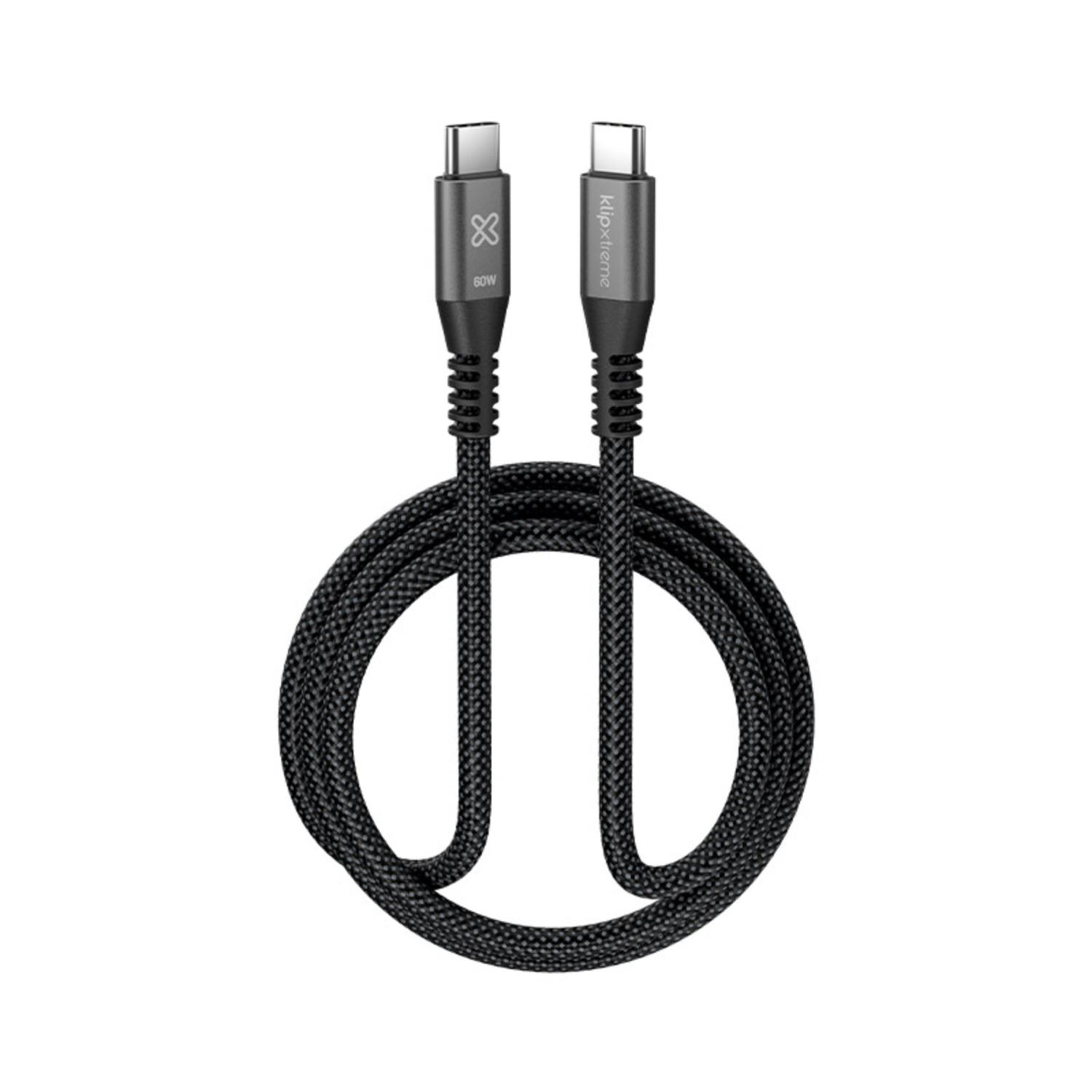 KLIP XTREME CABLE TRENZADO USB-C POWERGO 250 60W 1M - 1