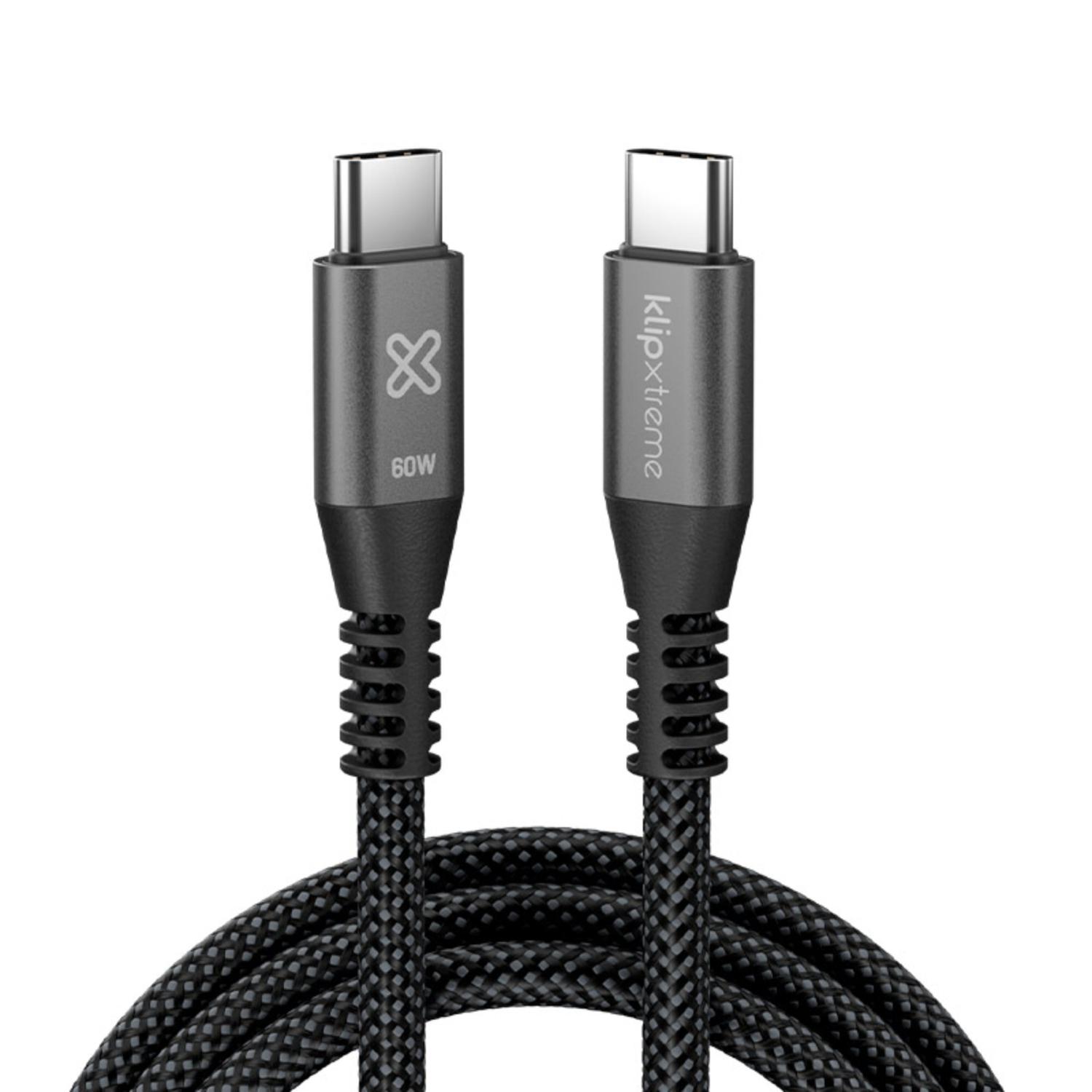 KLIP XTREME CABLE TRENZADO USB-C POWERGO 250 60W 1M - 2
