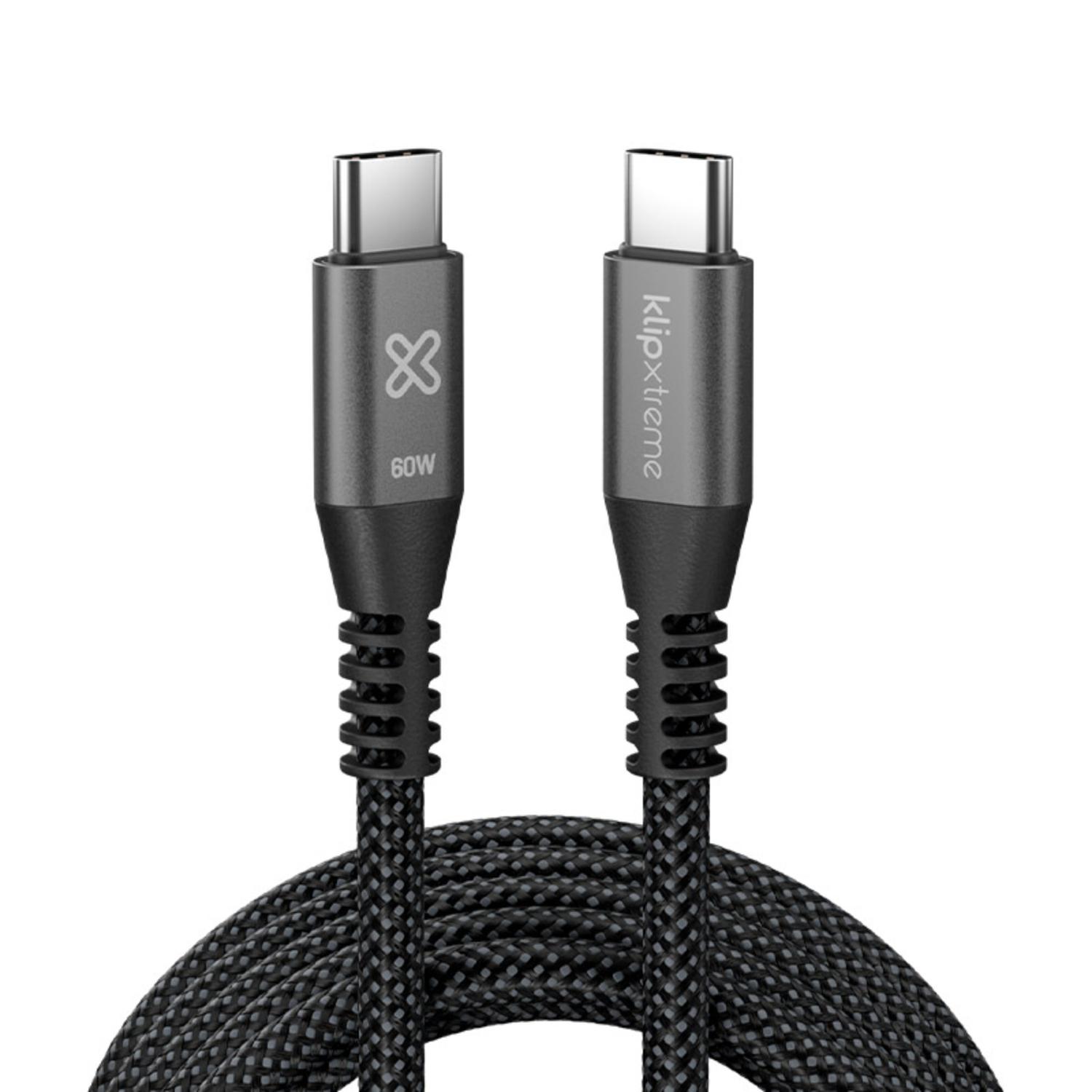 KLIP XTREME CABLE TRENZADO USB-C POWERGO 250 60W 3M - 2