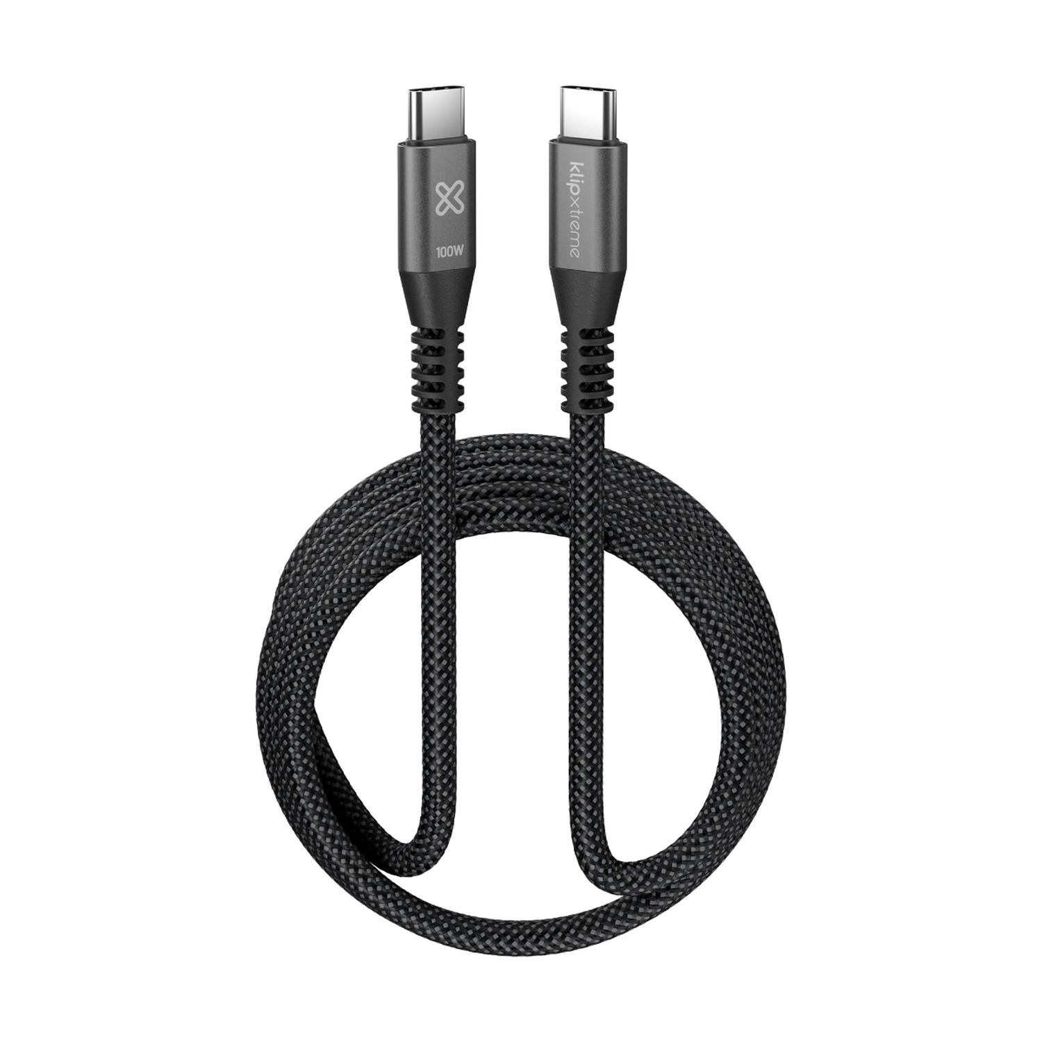 KLIP XTREME CABLE TRENZADO USB-C POWERGO 550 100W 1.8M - 1