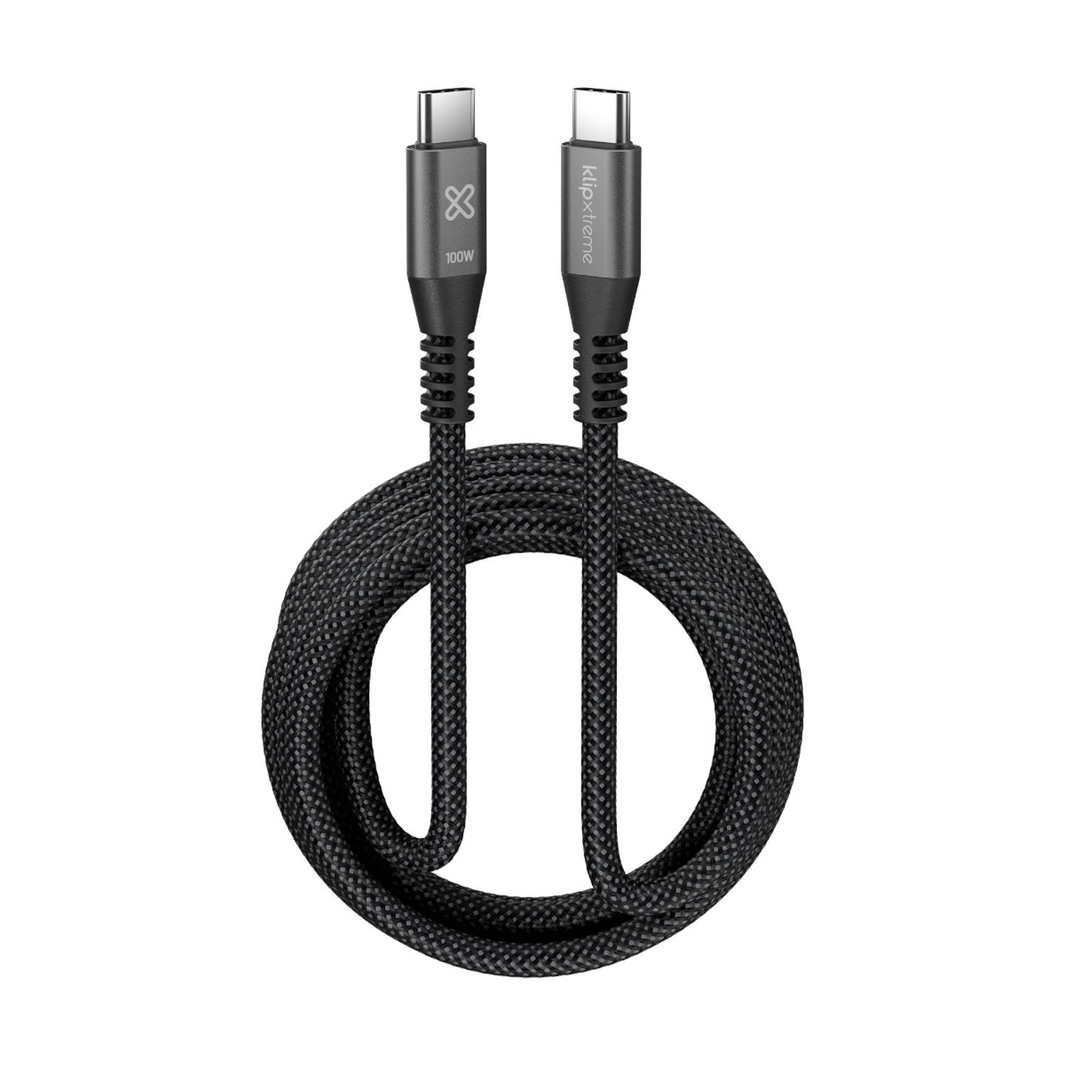 KLIP XTREME CABLE TRENZADO USB-C POWERGO 550 100W 3M - 1