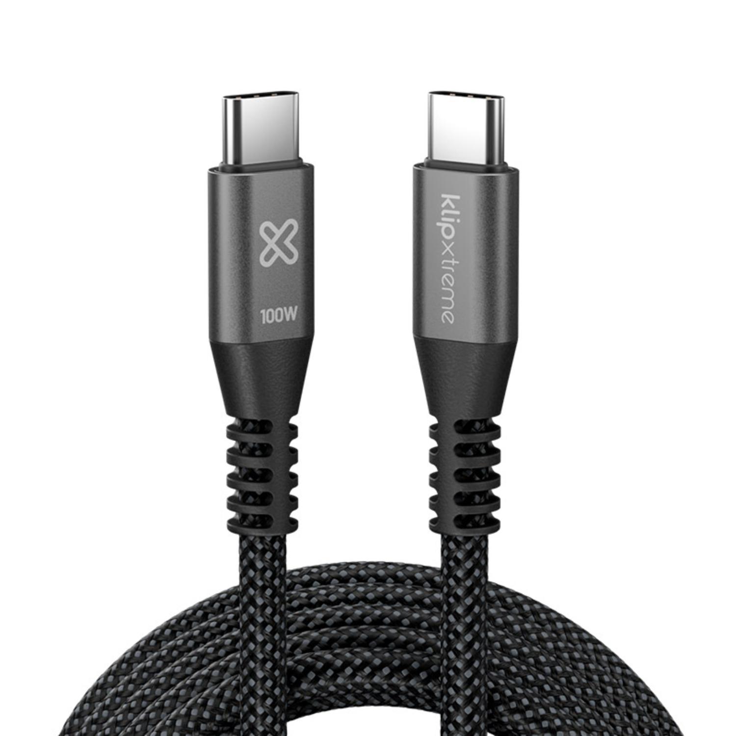 KLIP XTREME CABLE TRENZADO USB-C POWERGO 550 100W 3M - 2