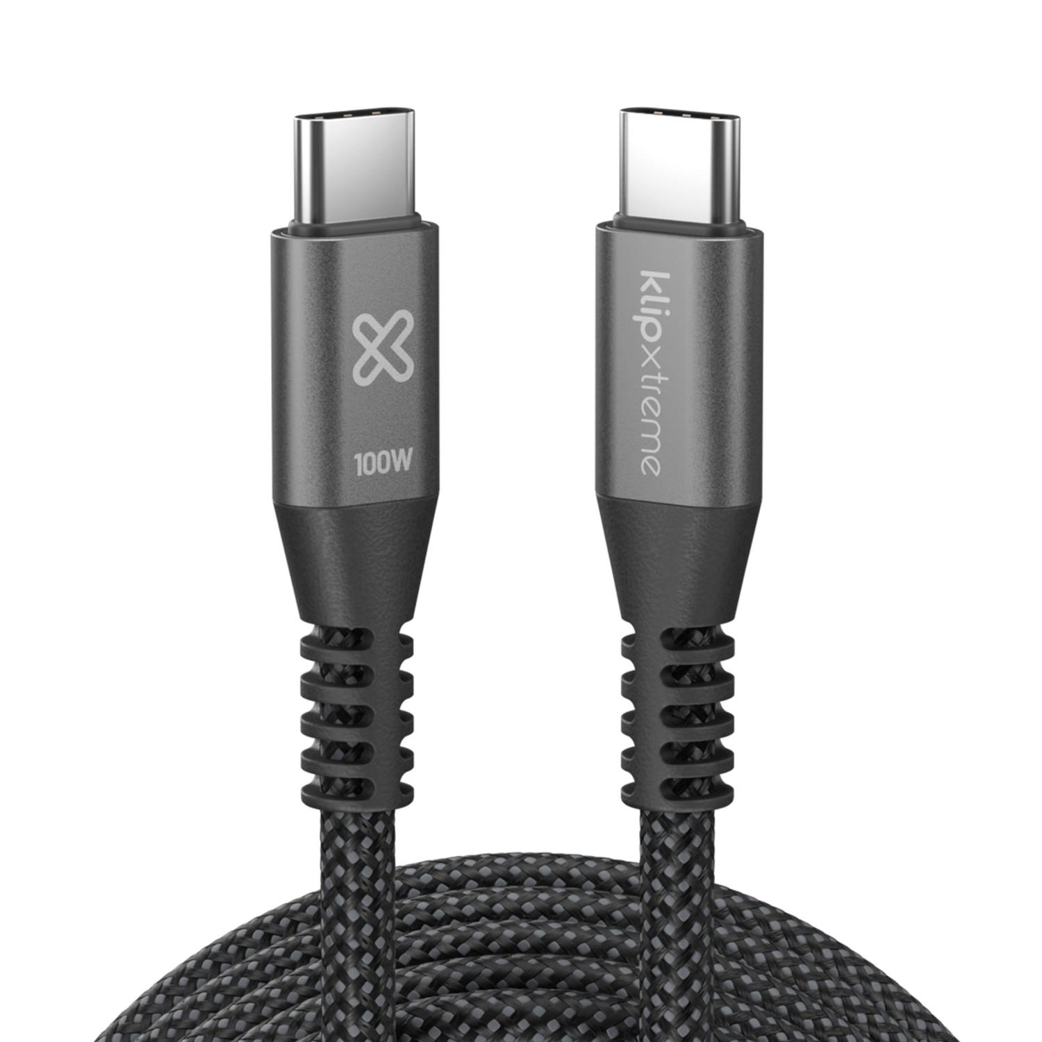 KLIP XTREME CABLE TRENZADO USB-C POWERGO 550 100W 3M - 3
