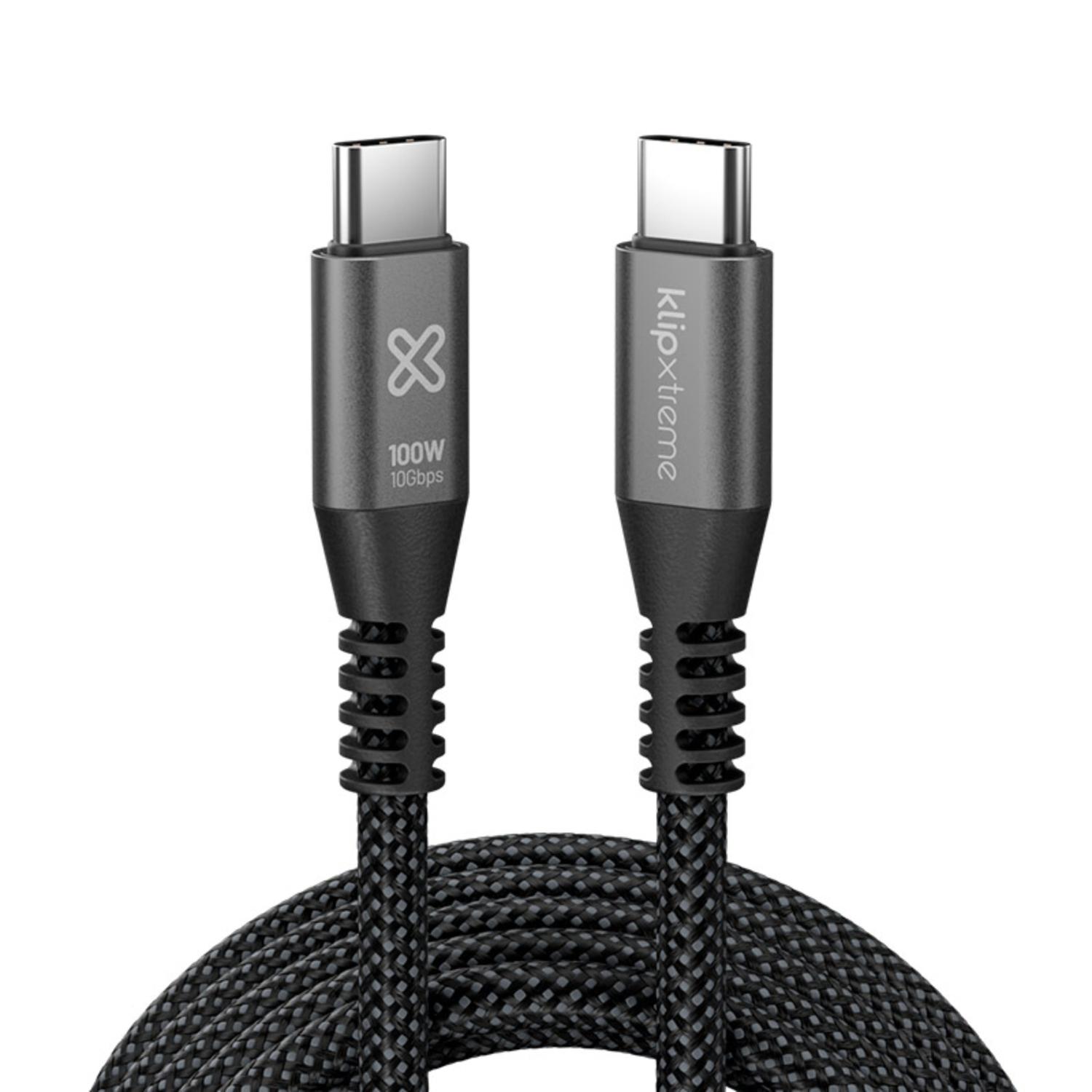 KLIP XTREME CABLE TRENZADO USB-C POWERGO 650 100W 3M 10 GBPS - 2