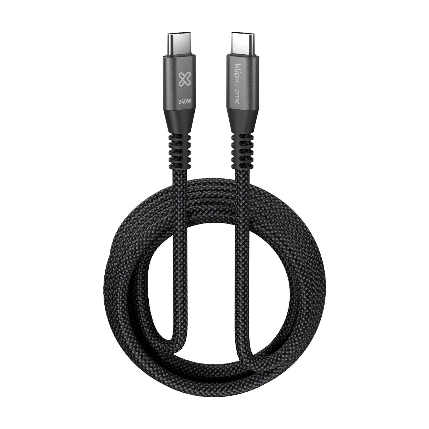 KLIP XTREME CABLE TRENZADO USB-C POWERGO 750 240W 3M - 1