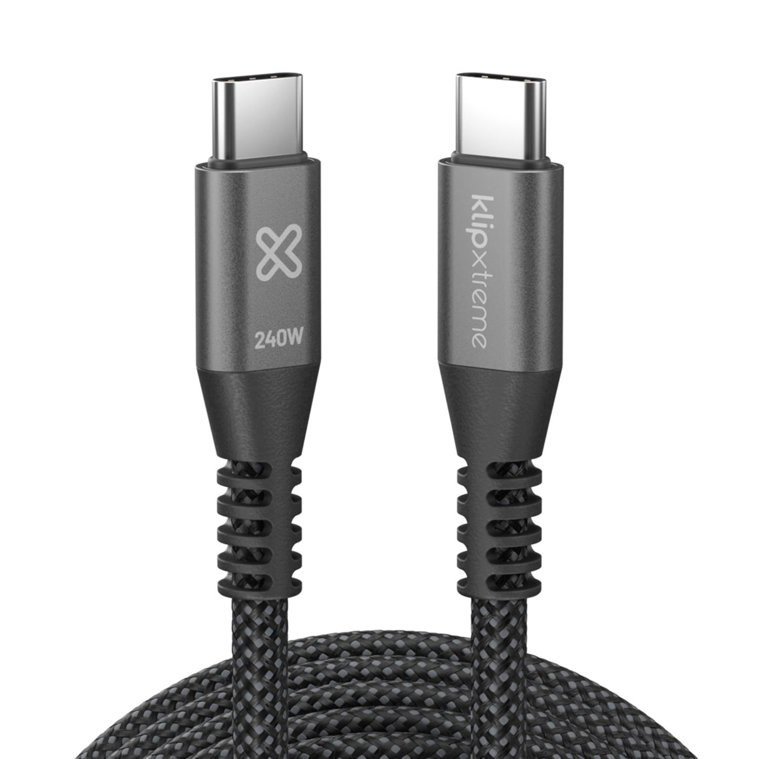 KLIP XTREME CABLE TRENZADO USB-C POWERGO 750 240W 3M - 2
