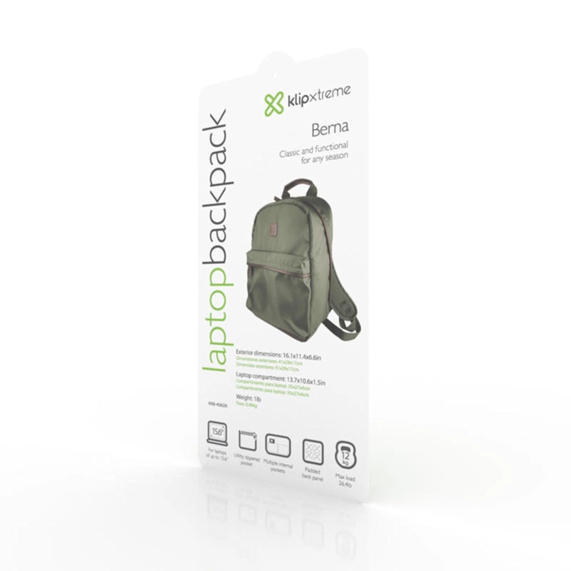 MOCHILA NOTEBOOK HASTA 15.6' CAP 12KG KLIP XTREME KNB-406 TAMAÑO 1 - 2