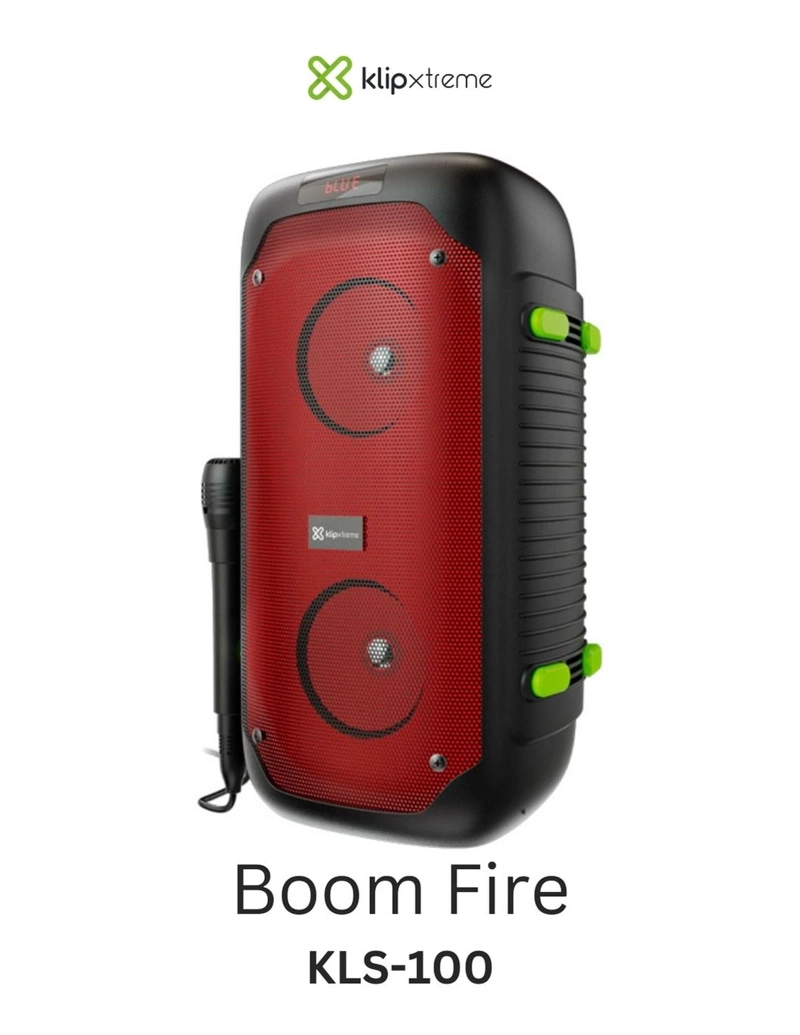 PARLANTE KARAOKE KLIP XTREME BOOMFIRE 1.200W CON MICROFONO KLS-100 - 1