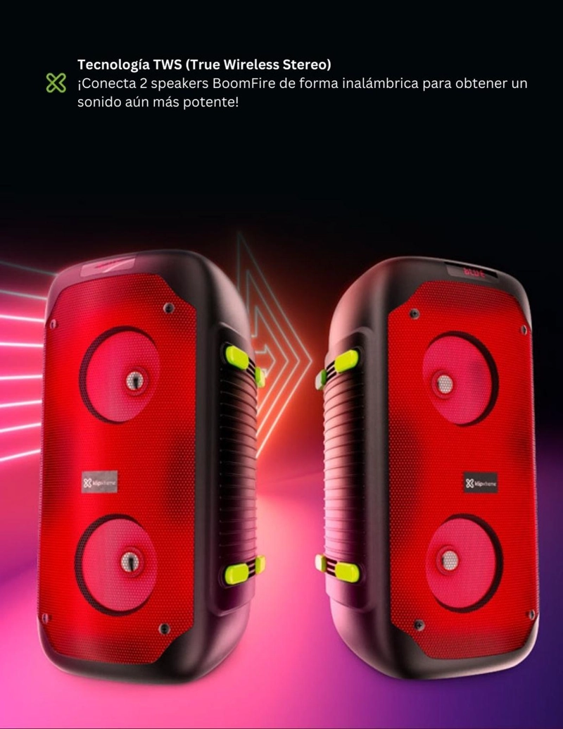 PARLANTE KARAOKE KLIP XTREME BOOMFIRE 1.200W CON MICROFONO KLS-100 - 2