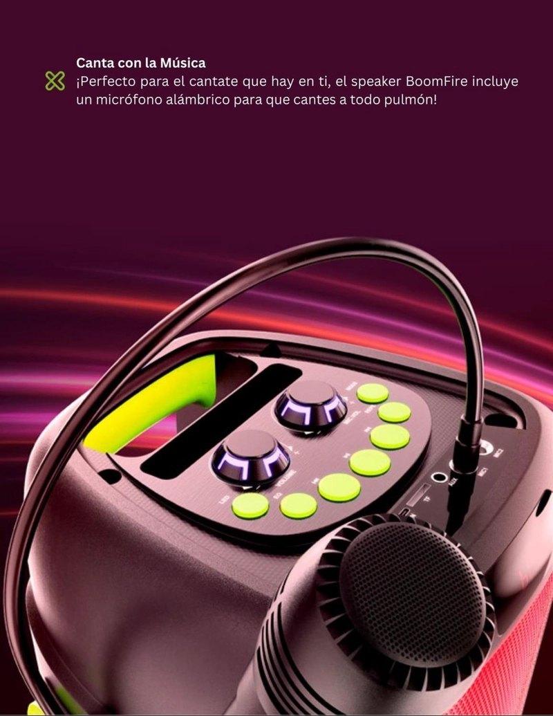 PARLANTE KARAOKE KLIP XTREME BOOMFIRE 1.200W CON MICROFONO KLS-100 - 3