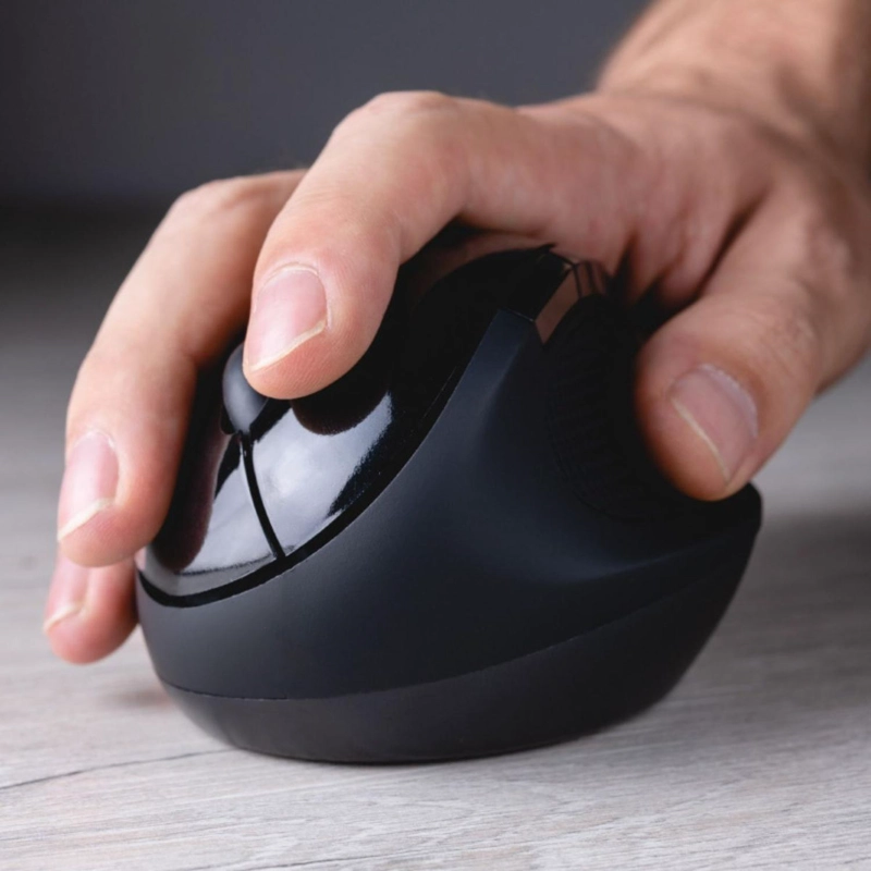 MOUSE INALAMBRICO ERGONOMICO 6B 1600DPI KLIPXTREME KMW-500BK NEGRO - 4