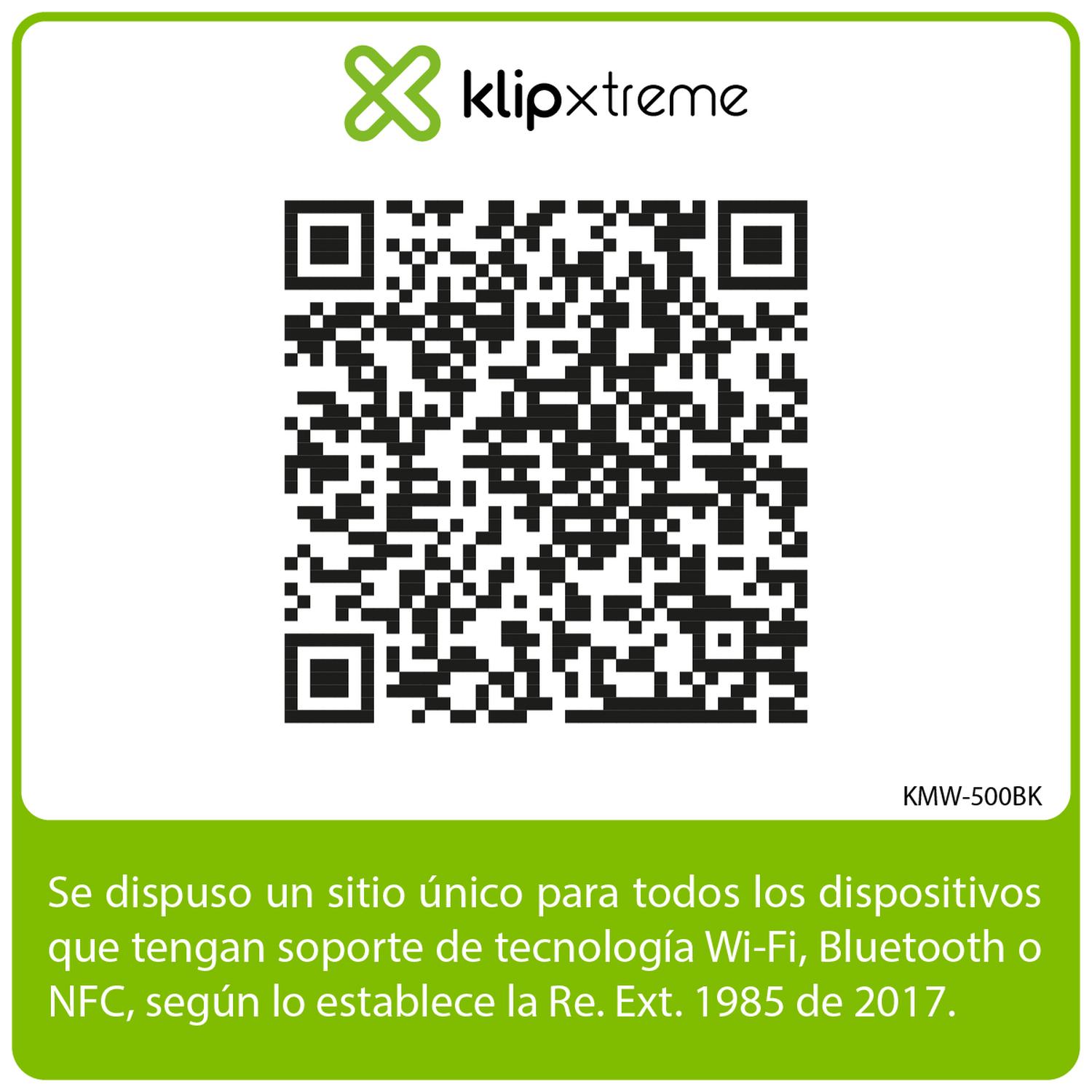 MOUSE INALAMBRICO ERGONOMICO 6B 1600DPI KLIPXTREME KMW-500BK NEGRO - 7