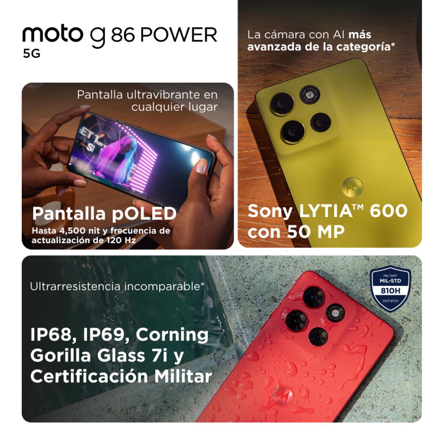 MOTOROLA MOTO G86 POWER 8+256GB CEREZA - 6