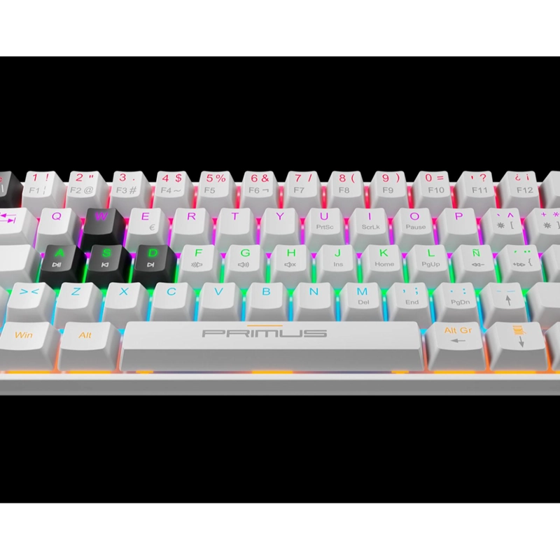 TECLADO MECANICO GAMER RGB PRIMUS BALLISTA 61T BLANCO - 2