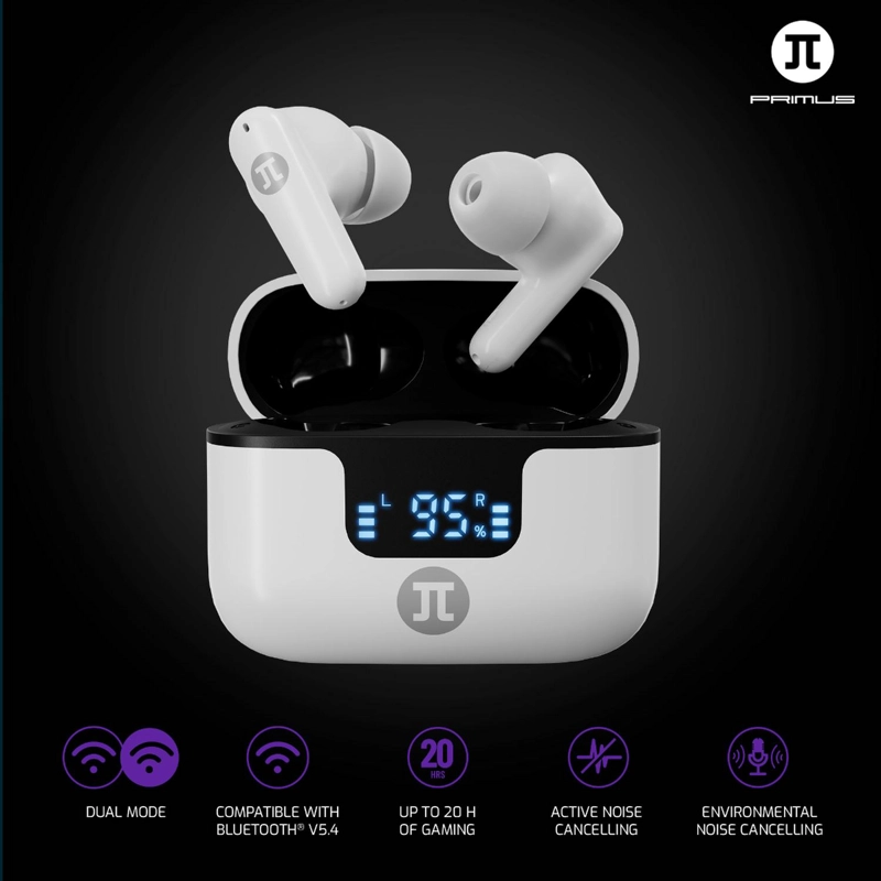 AUDIFONOS GAMER INALAMBRICOS PRIMUS ARCUS 300S CON 2.4GHZ DONGLE BLANCO - 4