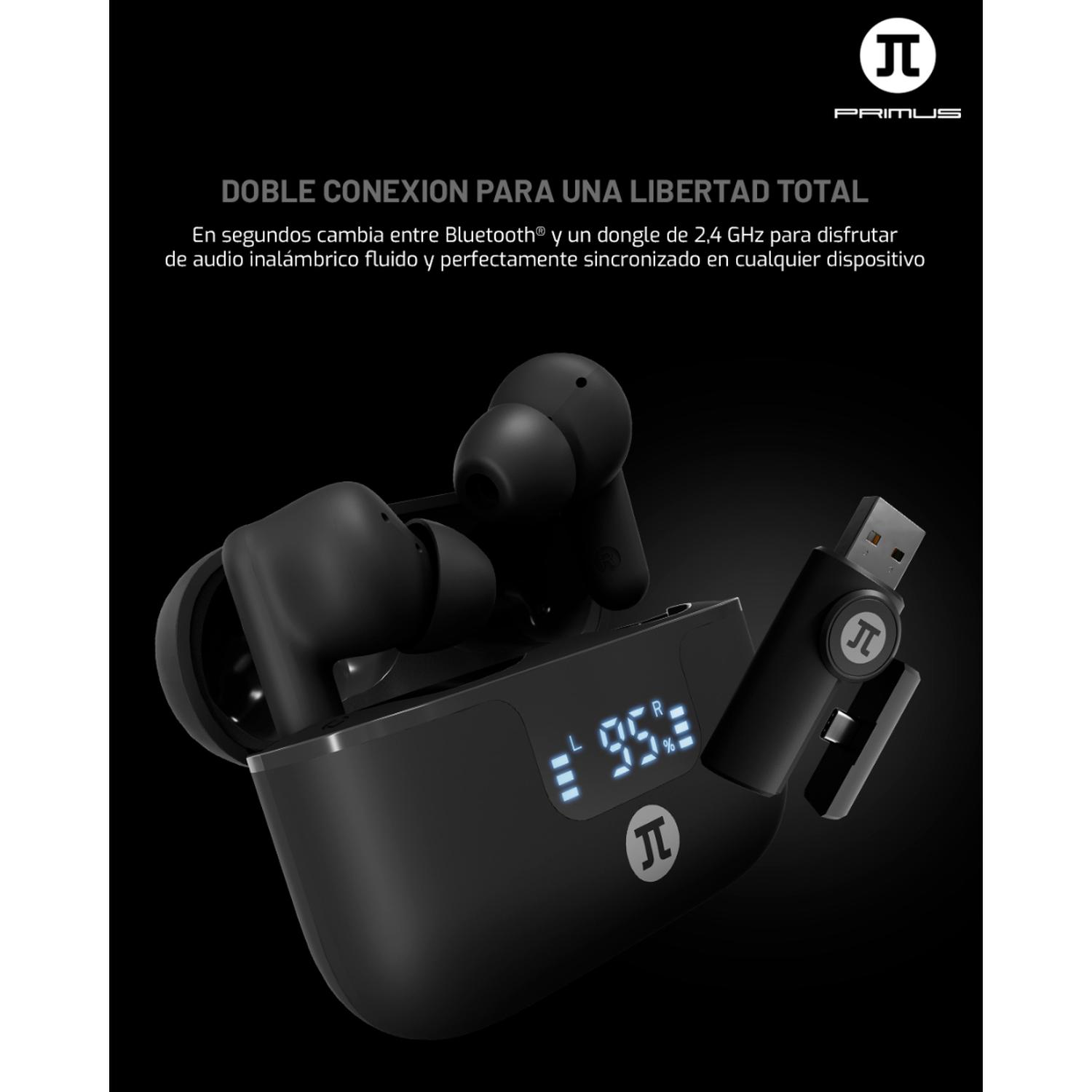 AUDIFONOS GAMER INALAMBRICOS PRIMUS ARCUS 300S 2.4GHZ DONGLE NEGRO - 4