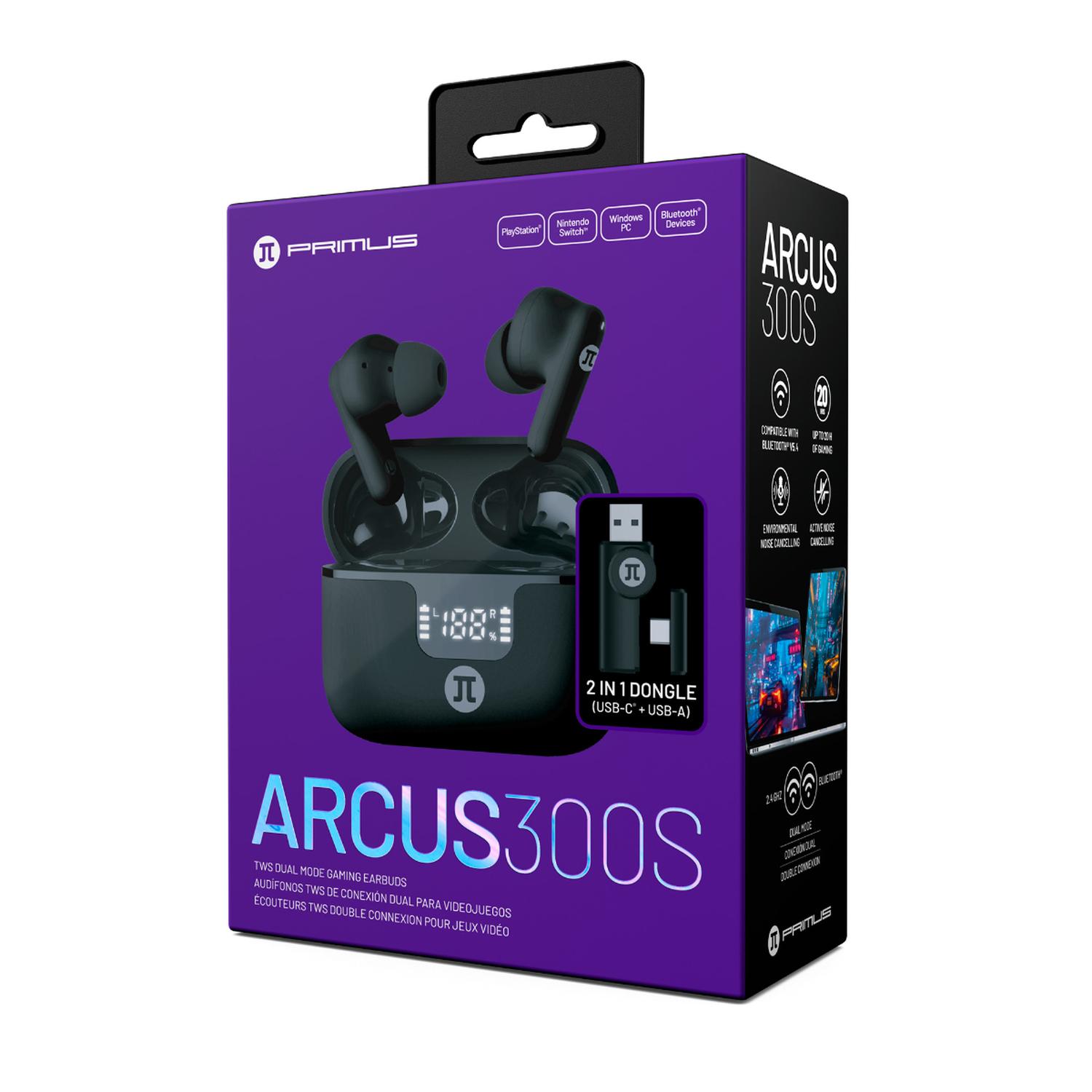 AUDIFONOS GAMER INALAMBRICOS PRIMUS ARCUS 300S 2.4GHZ DONGLE NEGRO - 5