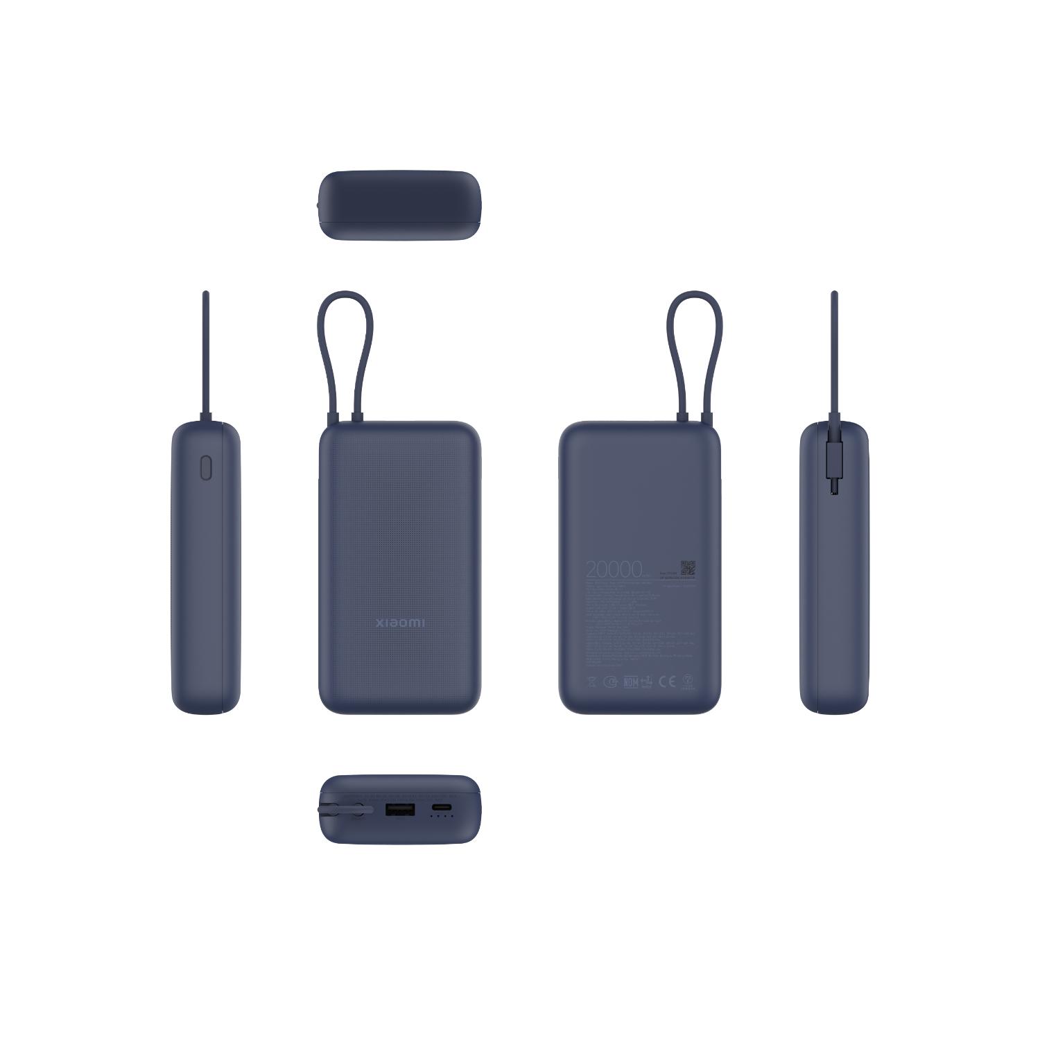 POWER BANK XIAOMI 33W 20000MAH (CABLE INTEGRADO) BLUE - 6