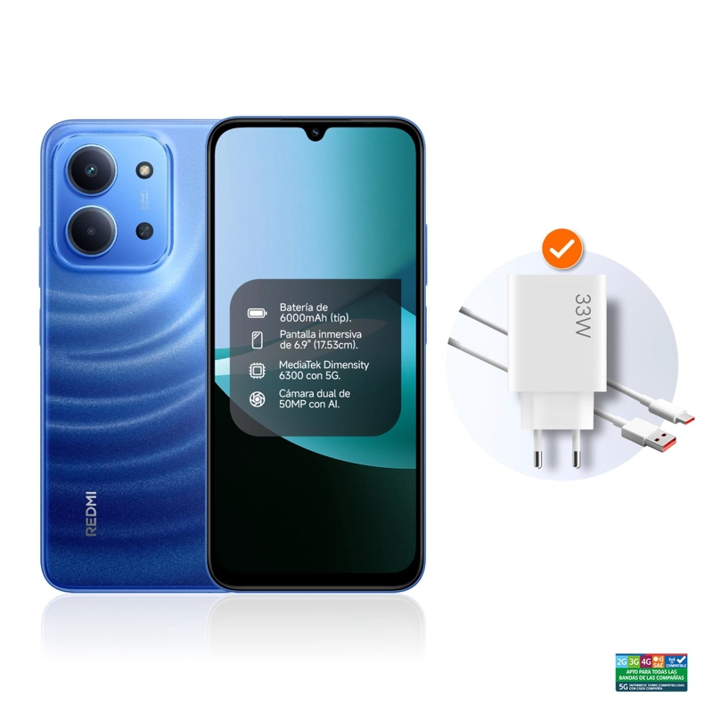 REDMI 15C 4G 128 GB ROM 4GB RAM AZUL - 2