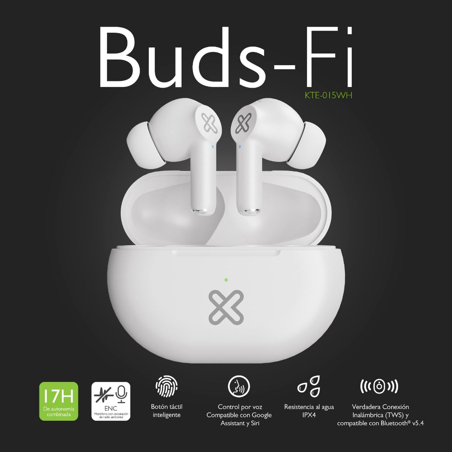 KLIP XTREME AUDIFONOS TWS BUDS-FI BLANCO KTE-015WH - 5