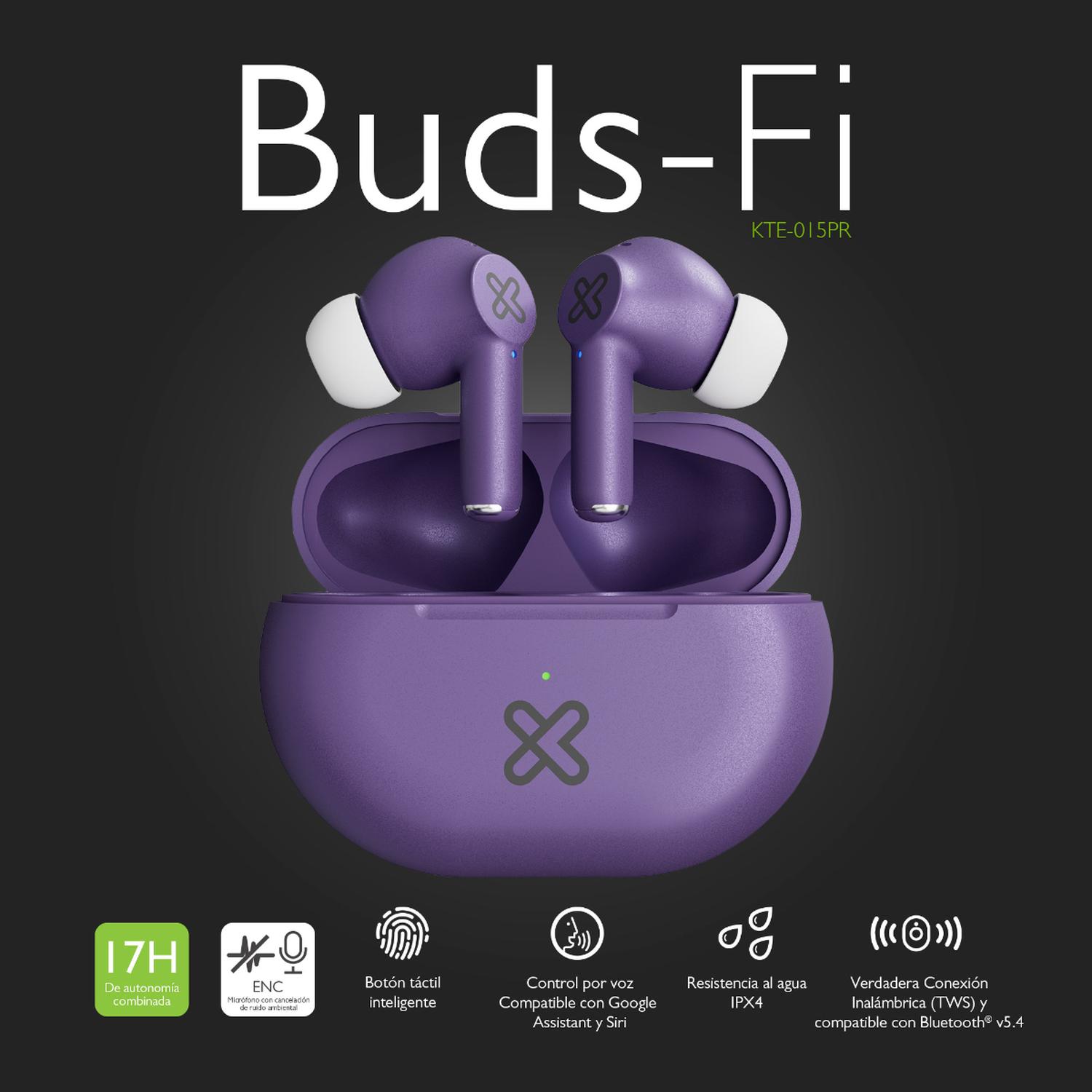 KLIP XTREME AUDIFONOS TWS BUDS-FI PURPURA KTE-015PR - 6