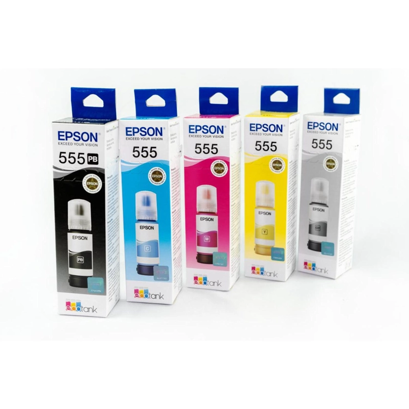 BOTELLA DE TINTA EPSON T555 NEGRA FOTOGRAFICA - 1