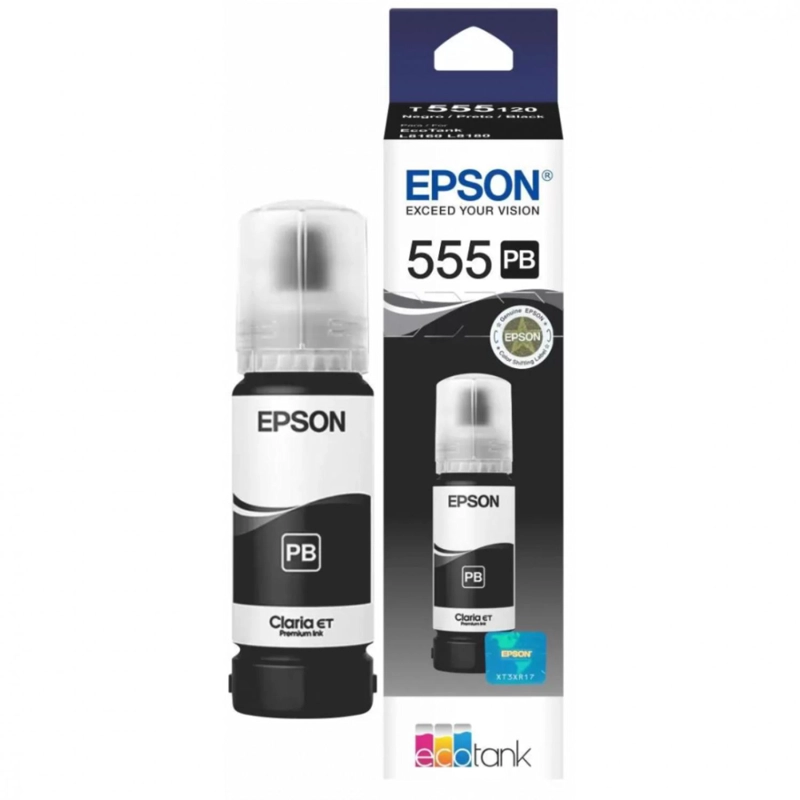 BOTELLA DE TINTA EPSON T555 NEGRA FOTOGRAFICA - 7