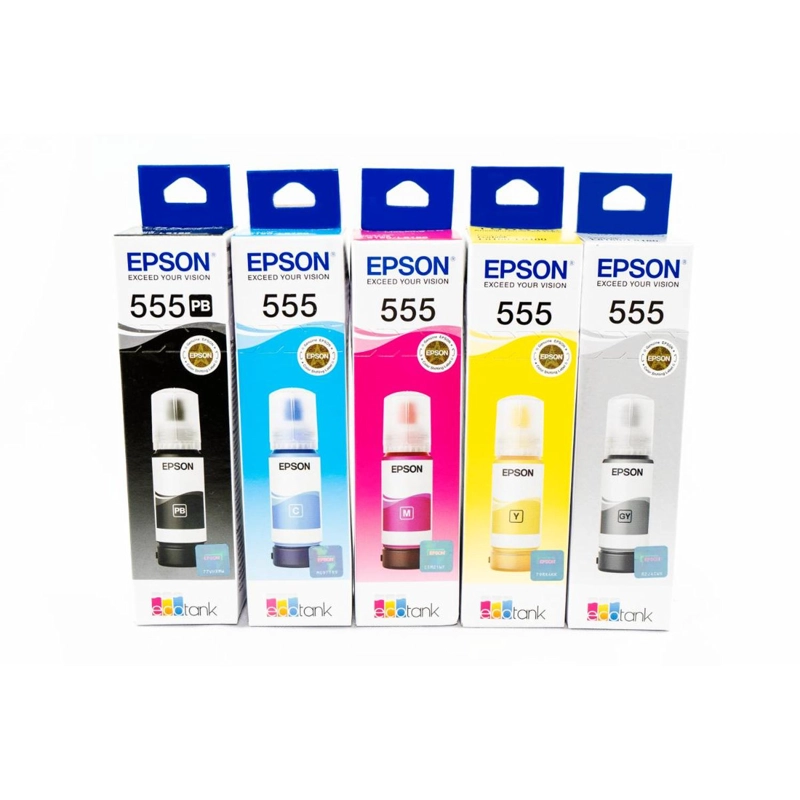 BOTELLA DE TINTA EPSON T555 GRIS FOTOGRAFICA - 5