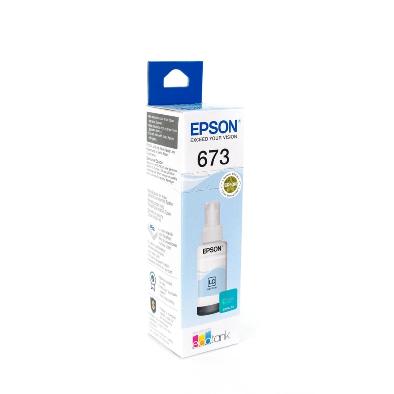 BOTELLA DE TINTA EPSON T673 CYAN LIGHT - 3