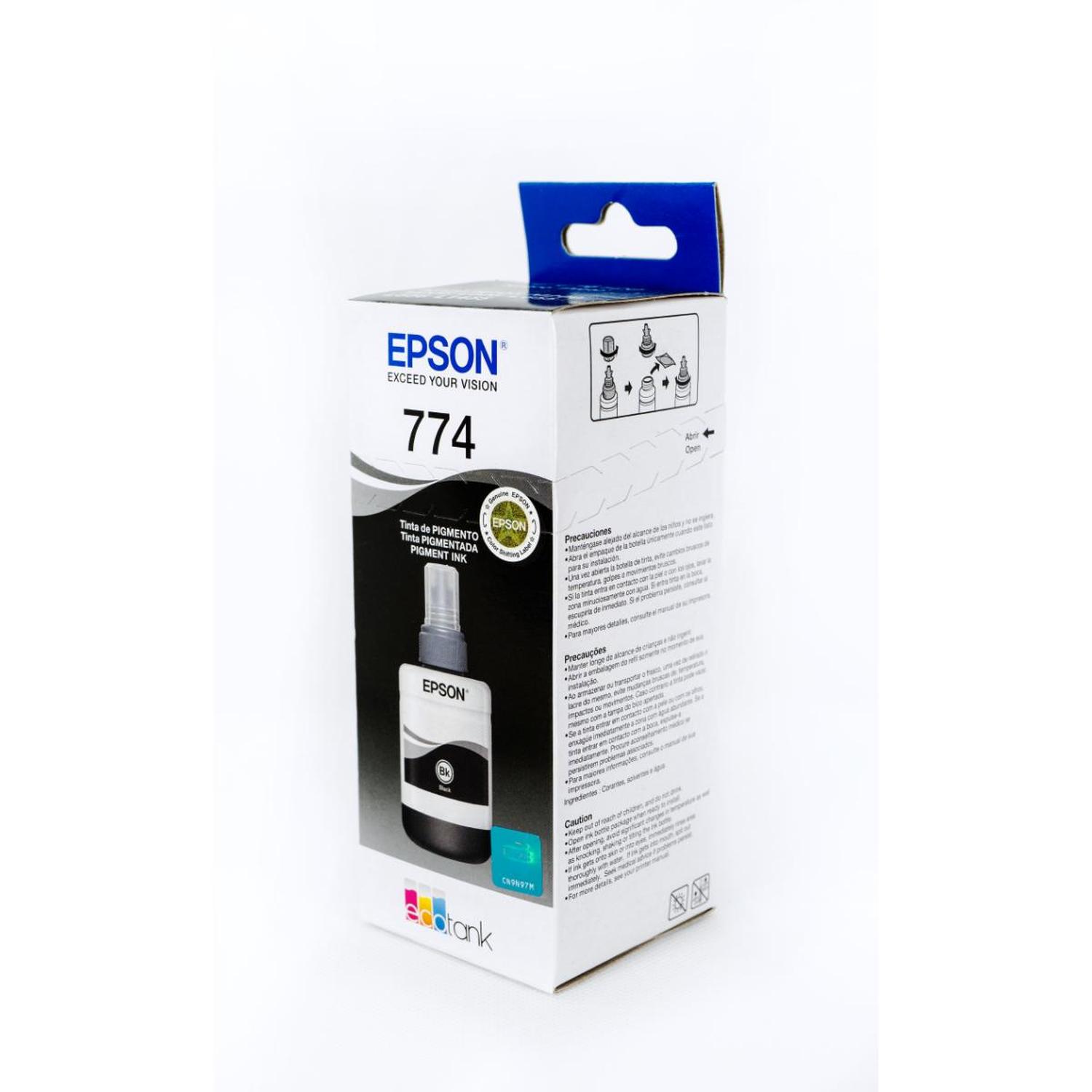 BOTELLA DE TINTA EPSON T774 NEGRA PIGMENTADA - 4