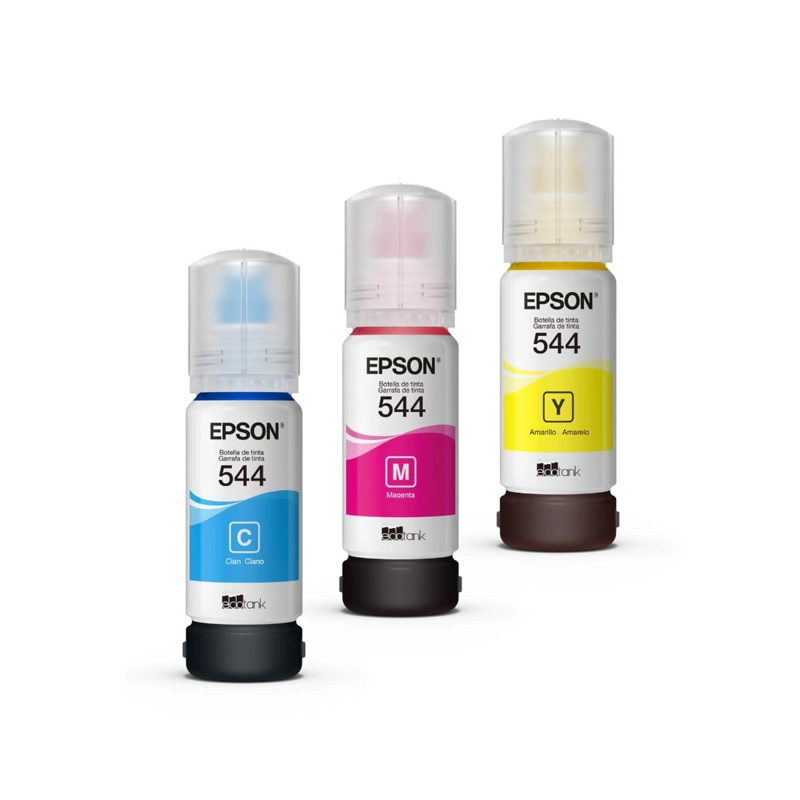 PACK 3 BOTELLAS DE TINTA EPSON T544 CYAN/MAGENTA/AMARILLA - 2