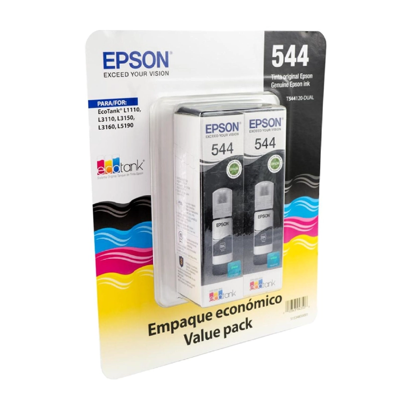PACK 2 BOTELLAS DE TINTA EPSON T544 NEGRA - 3