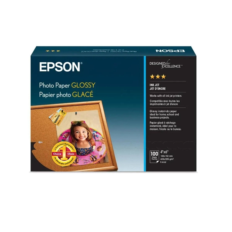 PAPEL FOTOGRAFICO EPSON GLOSSY 4'' X 6'' 100 HOJAS - 2