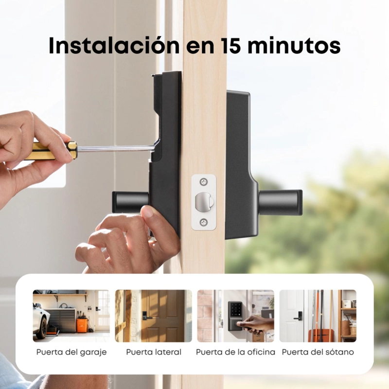 CERRADURA INTELIGENTE EUFY C33 NEGRA - 5