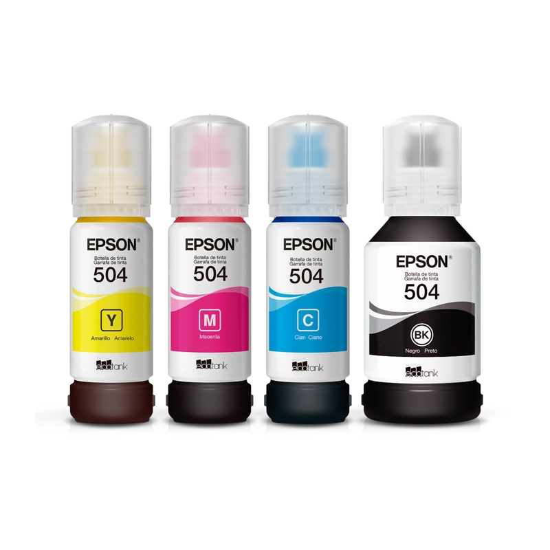 PACK DE 4 BOTELLAS DE TINTA EPSON T504 - 1